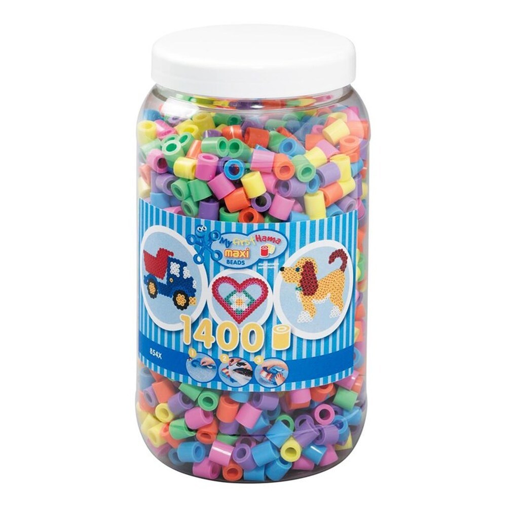 Hama Ironing beads Maxi in Pot-Pastelmix 1400 pcs