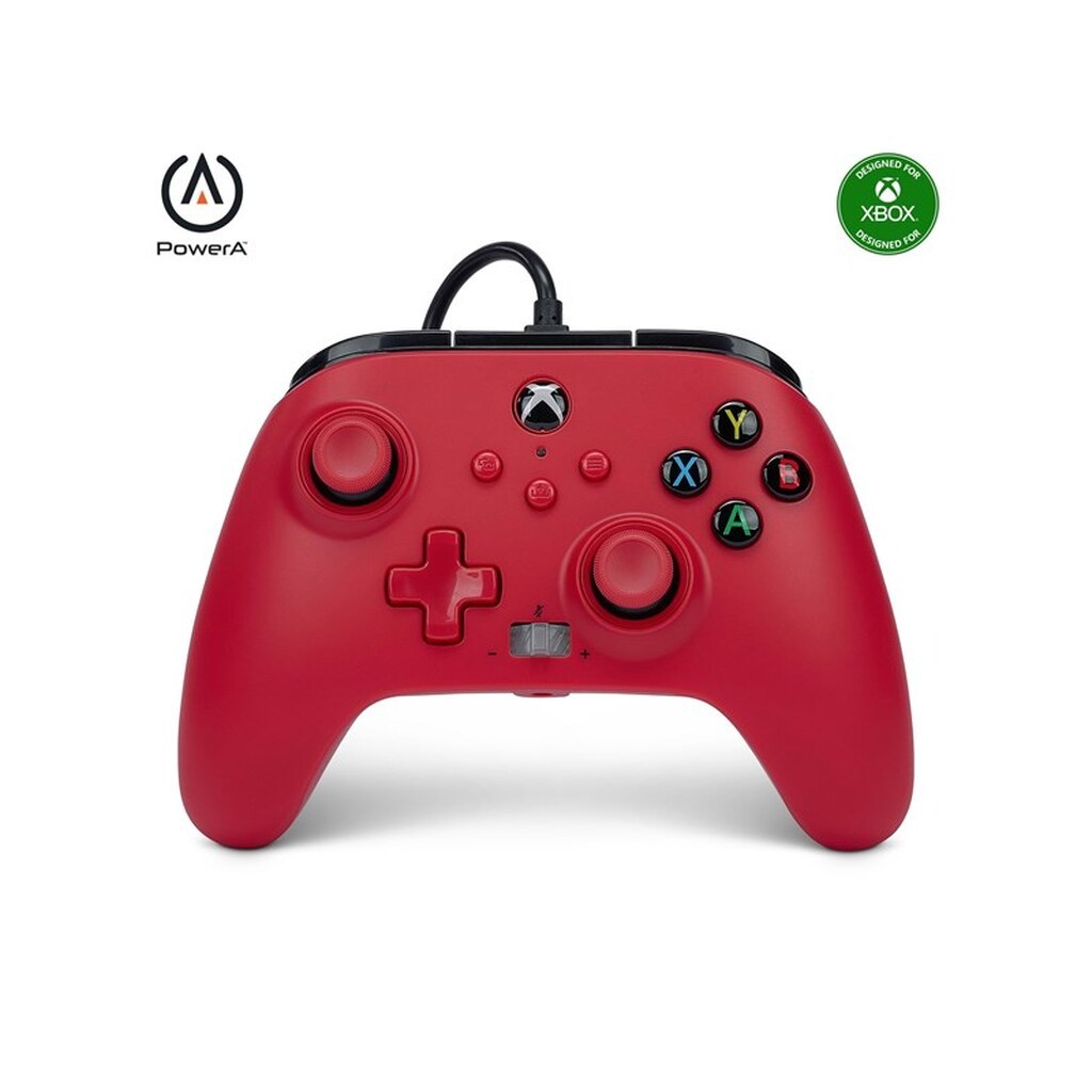 PowerA Enhanced kablet controller til Xbox Series X|S - Artisan Red - Wired Controller - Microsoft Xbox One