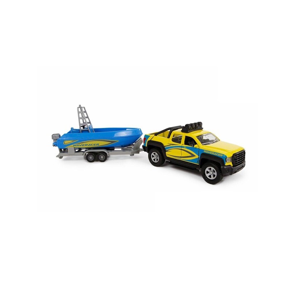 Kids Globe Off-Road Vehicle with Trailer and Boat.
