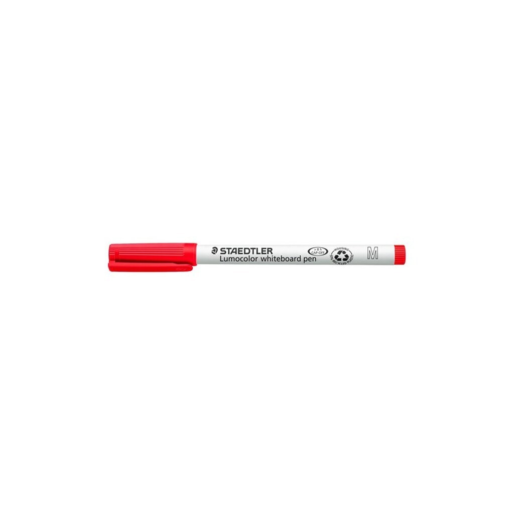 Staedtler LUMOCOLOR WB-marker 1,0mm rød, ÆSKE 10 STK