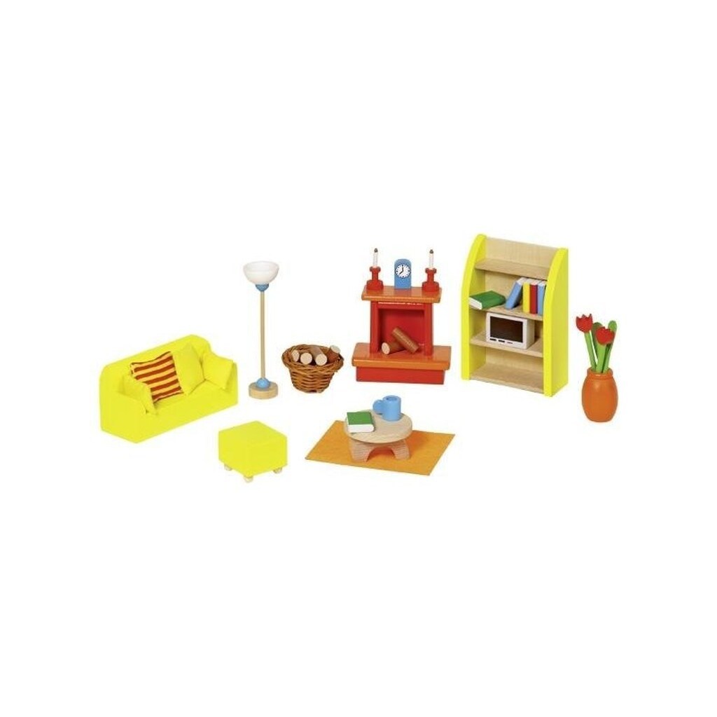Goki Dollhouse Furniture Living Room 24dlg.