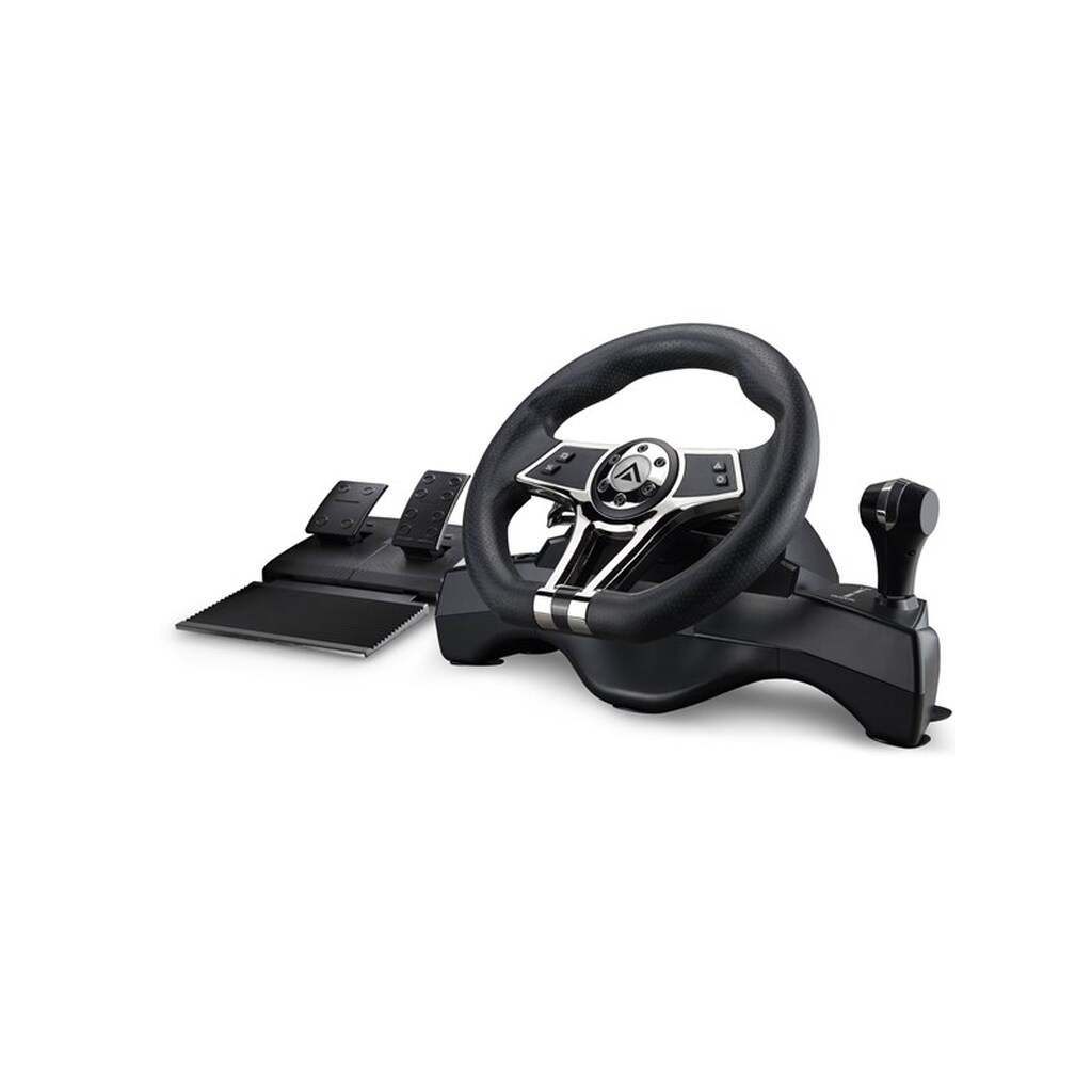 Kyzar PlayStation Steering Wheel - Wired Steering wheel &amp; Pedal set - Sony PlayStation 4