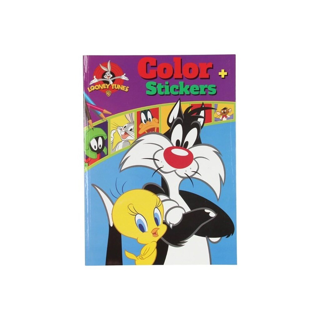 Boek Specials Nederland BV Warner Bros Color Coloring Book Looney Tunes with Stickers