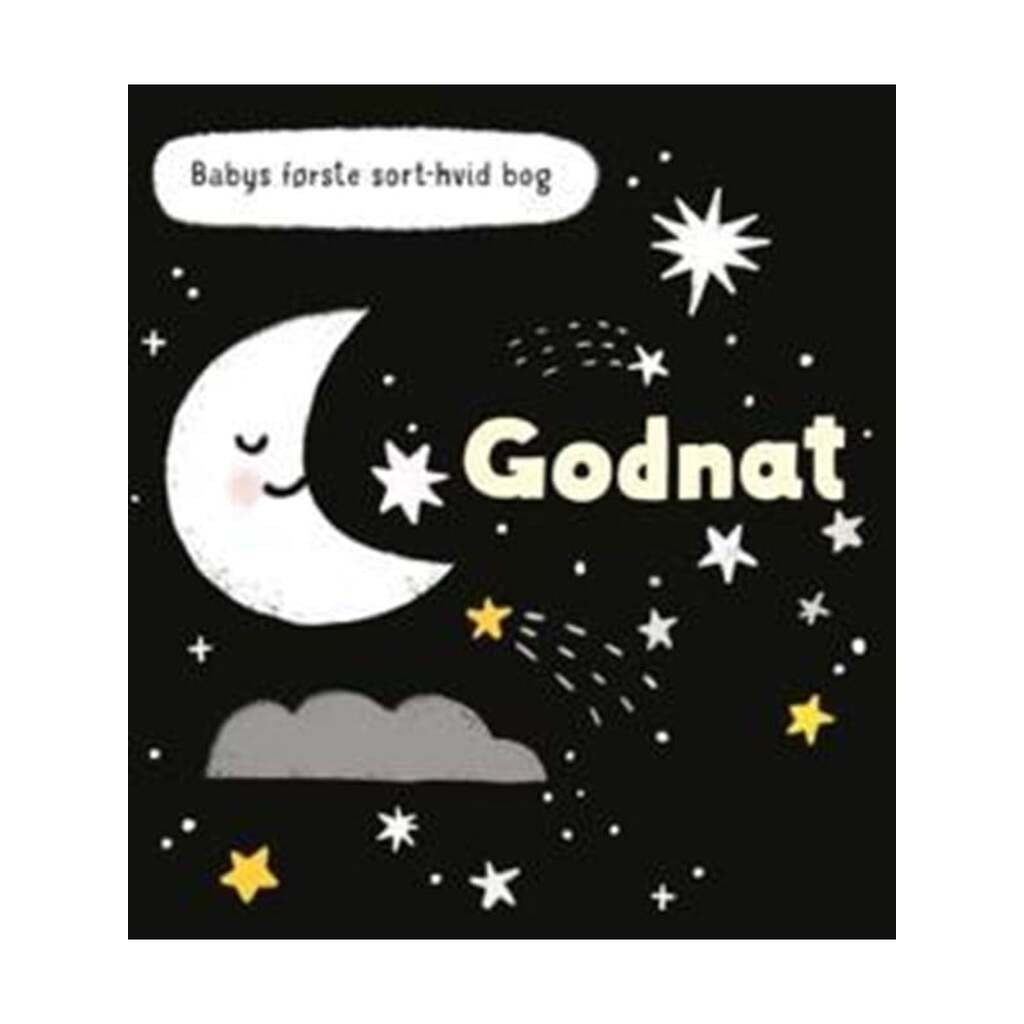 Babys første sort-hvid bog GODNAT - Børnebog - Board books