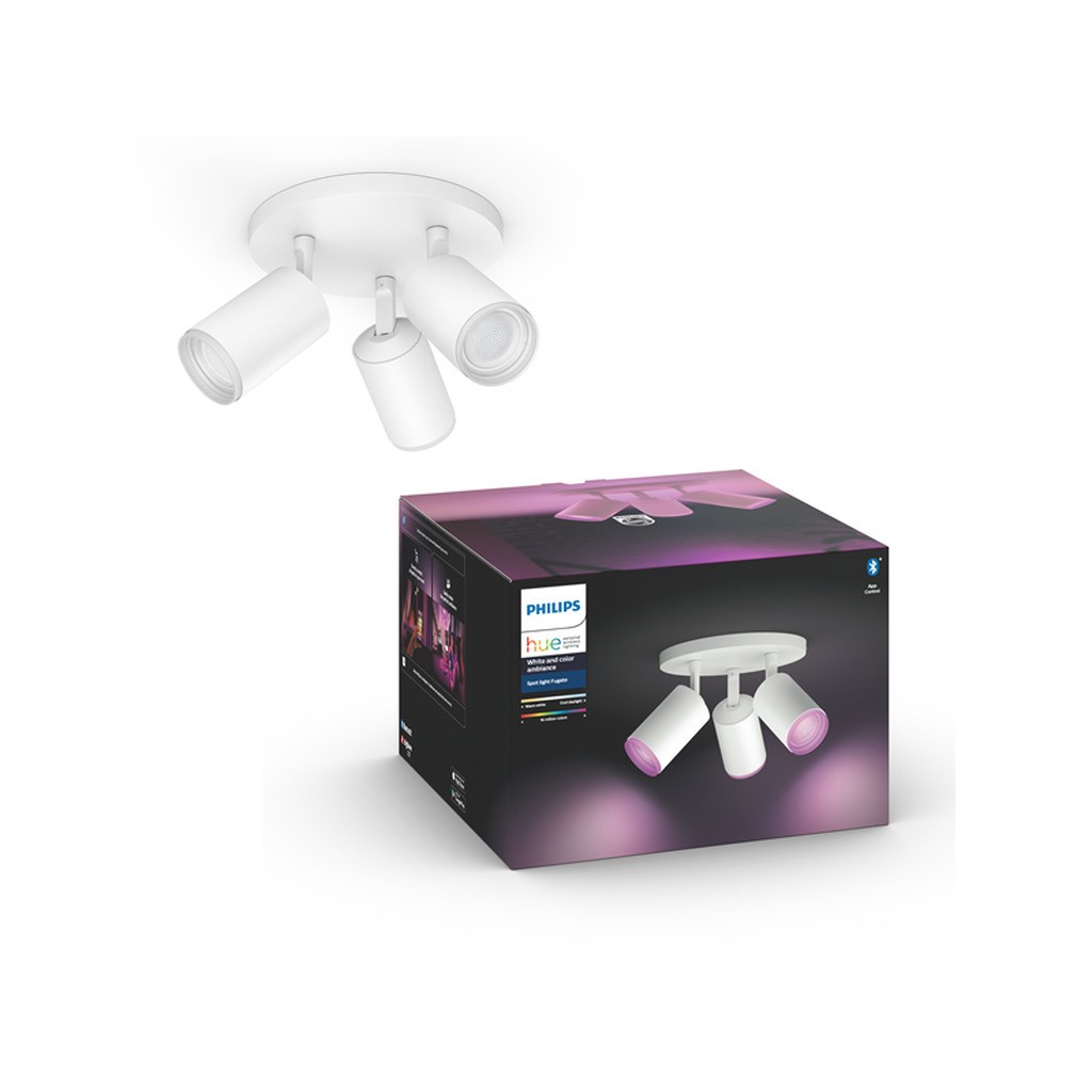 Philips Hue Fugato Plate/Spiral 3x5.7W Spots - Hvid