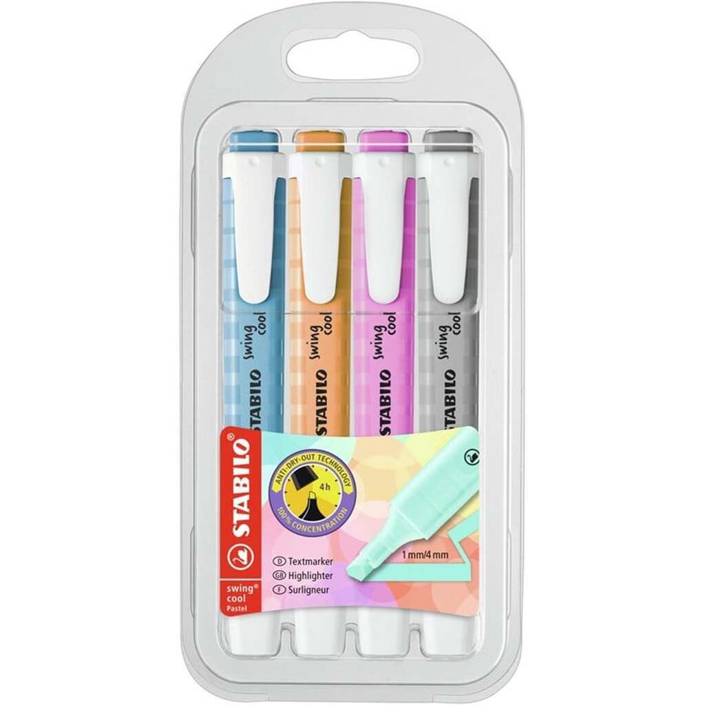 STABILO swing cool - Highlighter - Set of 4