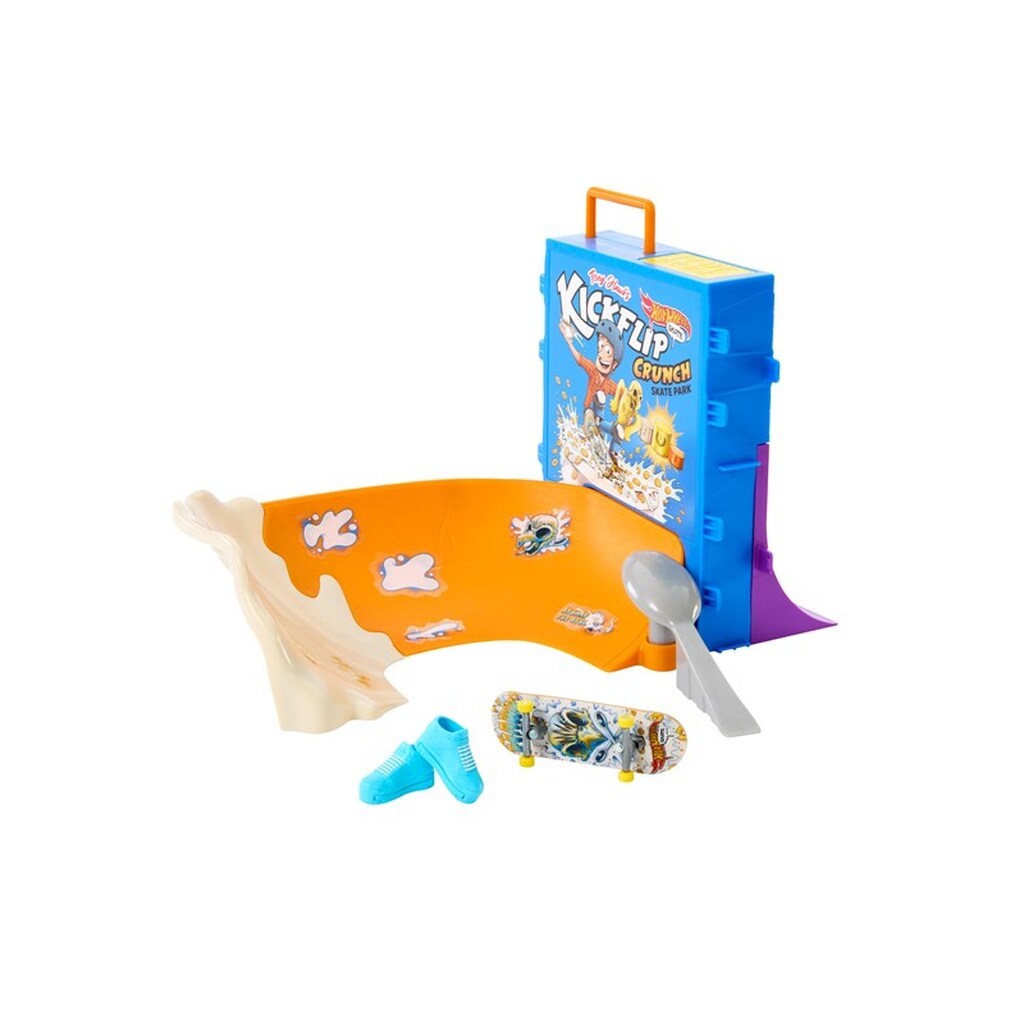 Hot Wheels Skate Tony Hawk Cereal Skate Bowl Fingerboard Set