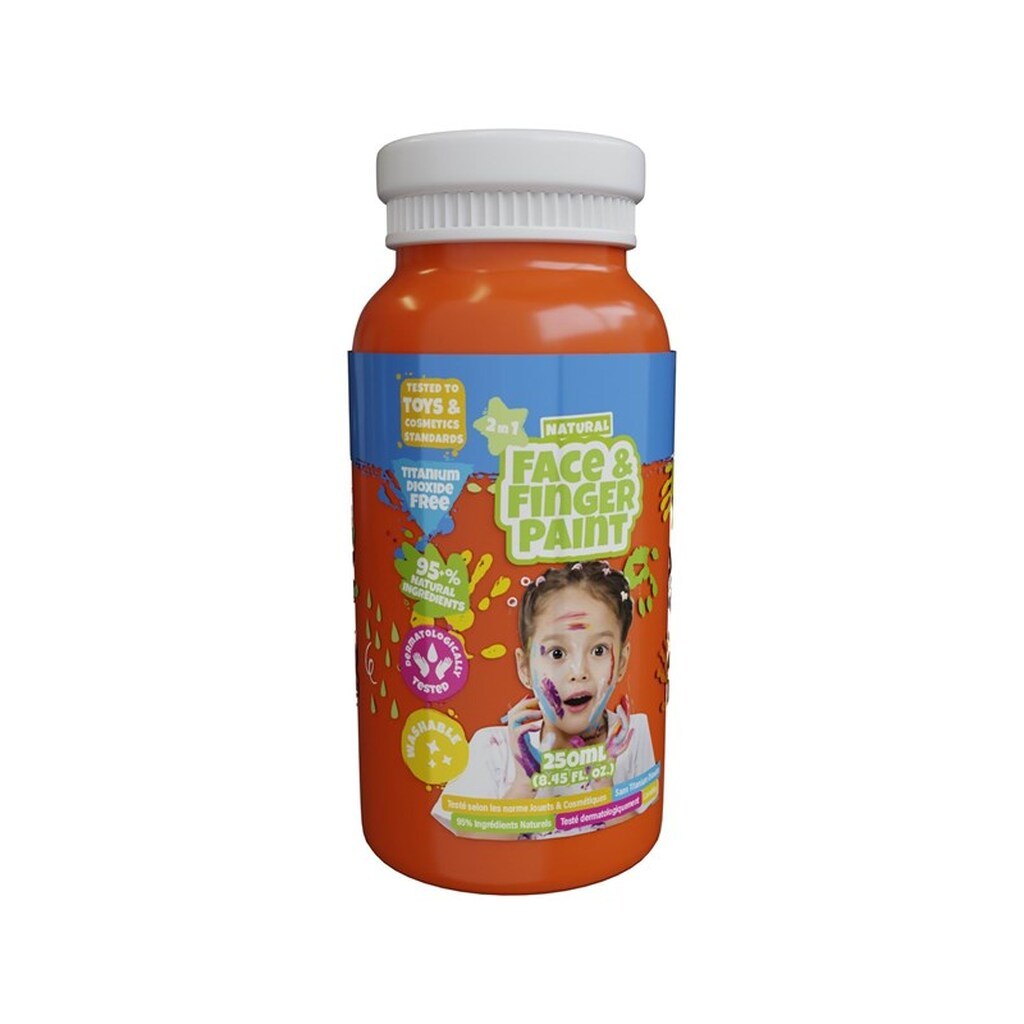 Boti Natural Face &amp; Fingerpaint Bottle - Orange 250ml