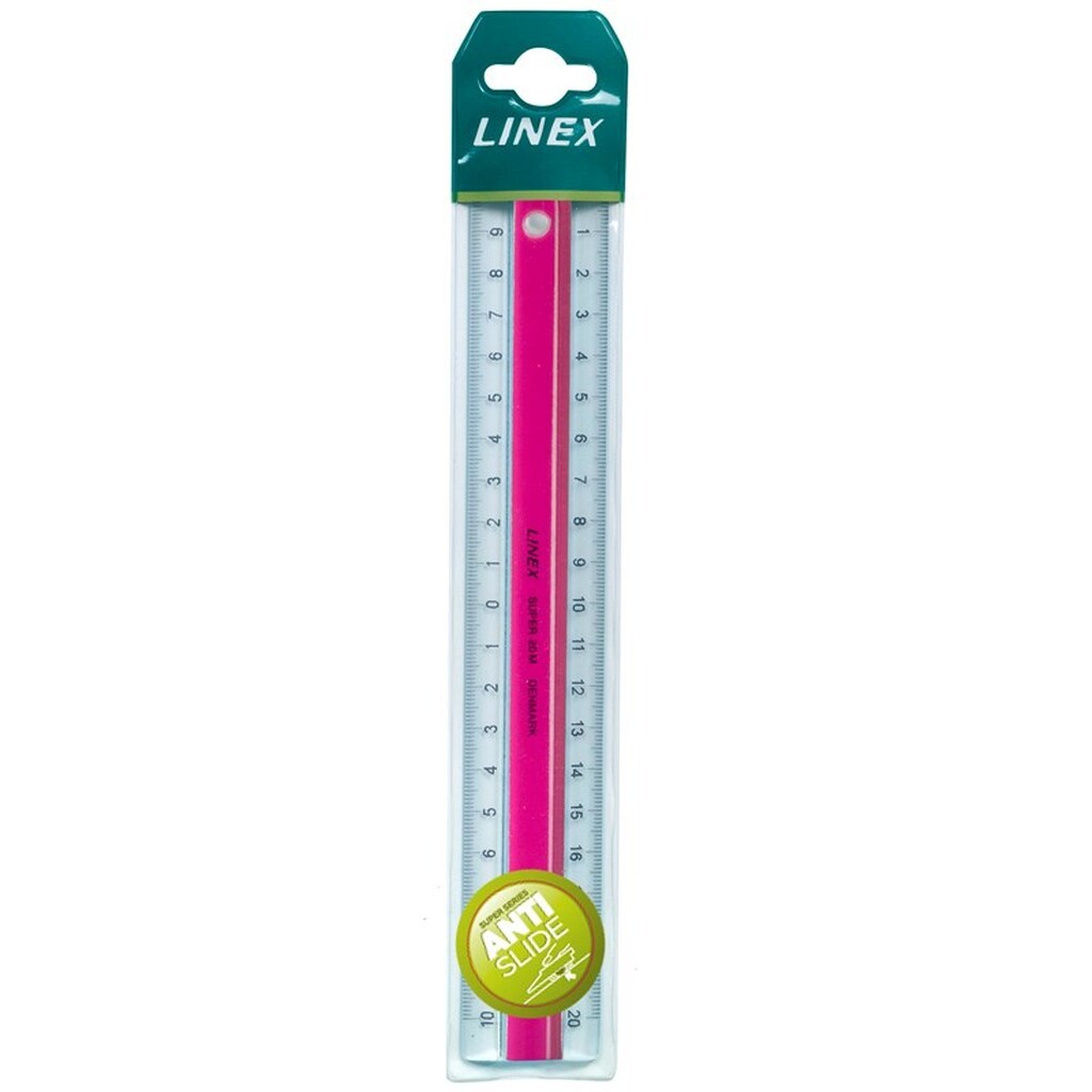 Linex Lineal  Super 20Cm Akryl Pink