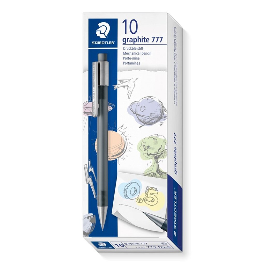 Staedtler GRAPHITE 777 PENCIL, 10 STK, 0,5mm SORT S