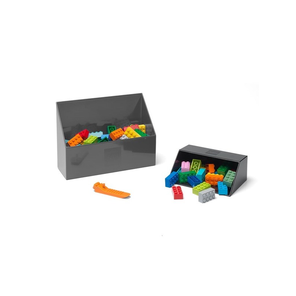 LEGO BRICK SCOOPER SET (2pcs) - GREY and BLACK