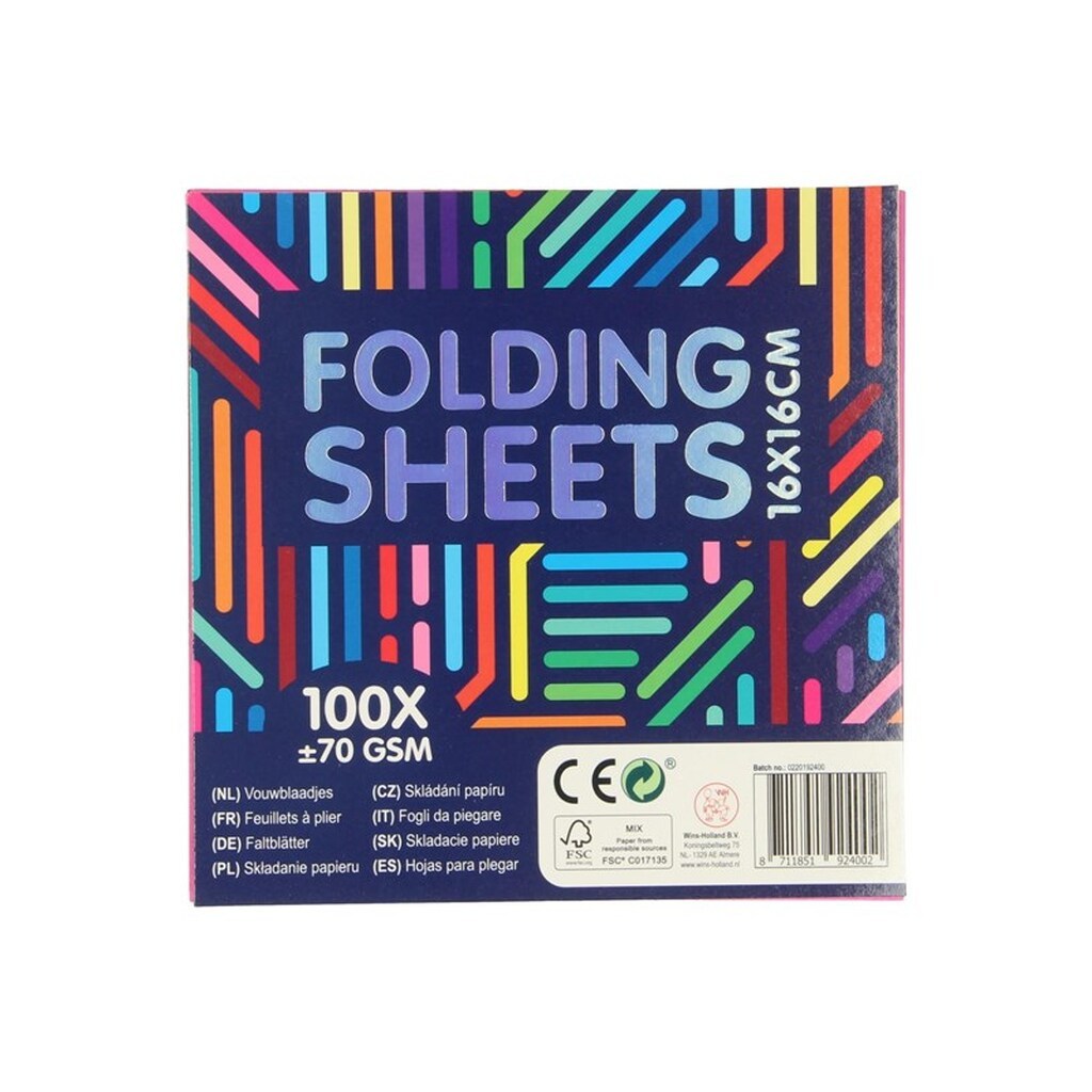 Wins Holland Colored Folding Leaves 16x16cm 100pcs.