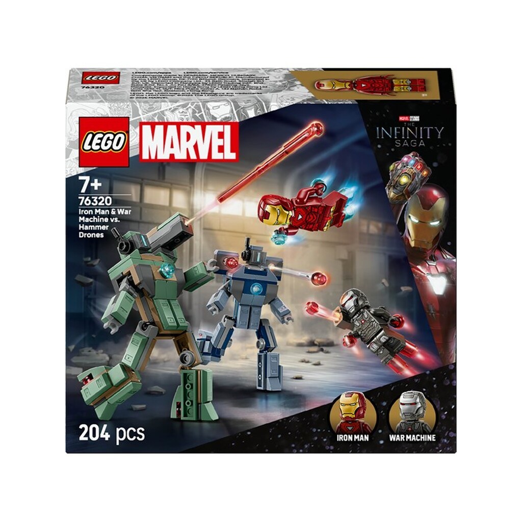 LEGO Super Heroes Marvel 76320 Iron Man og War Machine mod Hammer-droner