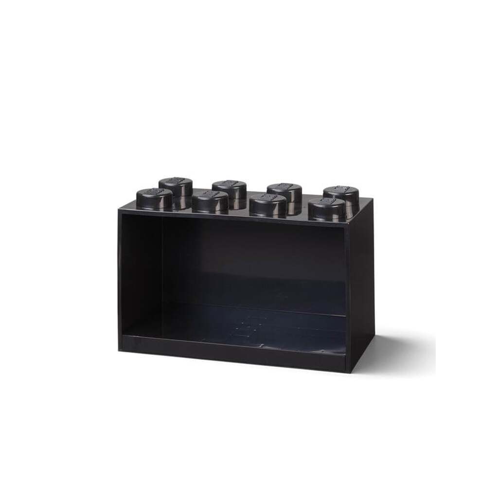 LEGO BRICK SHELF 8 KNOBS - BLACK