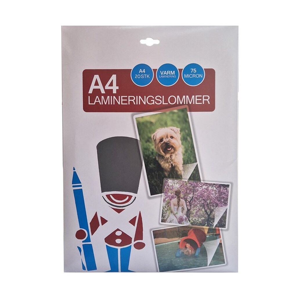 Hobby Mate Lamineringslomme A4, 75 micron. 20 stk