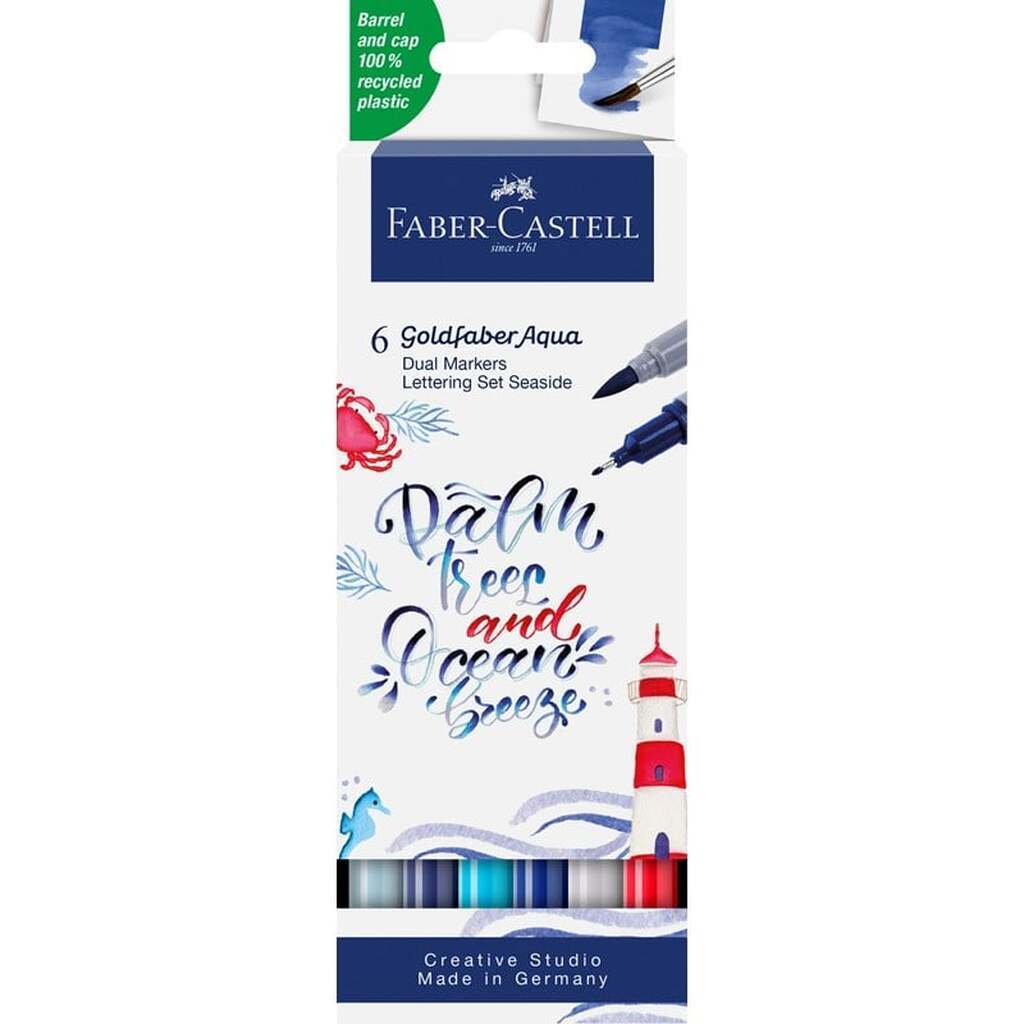 Faber-Castell Goldfaber Aqua Dual marker Seaside 6 ass