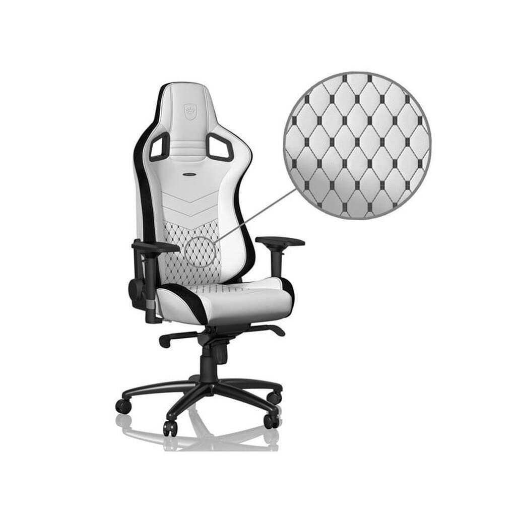noblechairs EPIC Series - White / Black Gamer Stol - Hvid - PU Læder - Op til 120 kg