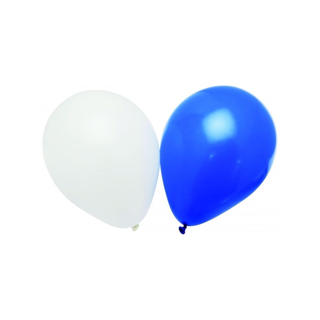 SCANSEASON Ballon, blå og hvid, 12 stk. 23cm.