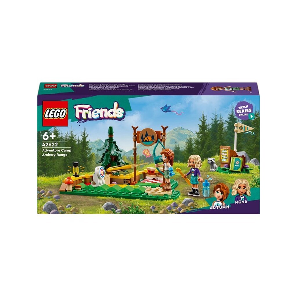 LEGO Friends 42622 ® Friends Adventure Camp - bueskydningsbane, fantasifuldt byggelegetøj til rolleleg for børn 42622