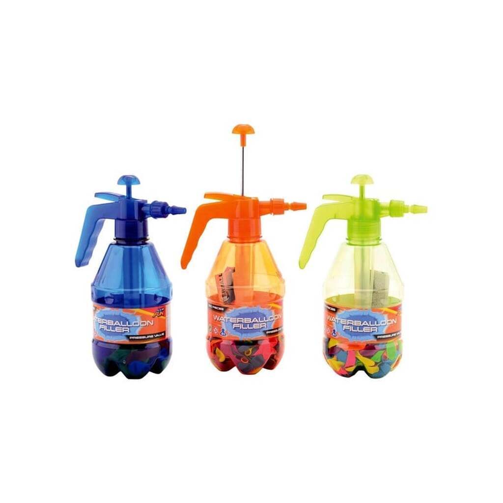 Johntoy Aqua Fun Water Balloon Filler with 250 Neon Water Balloons (Assorted)