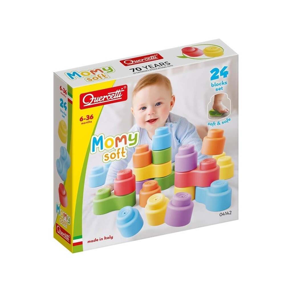 Quercetti Momy Soft - 24 soft building blocks
