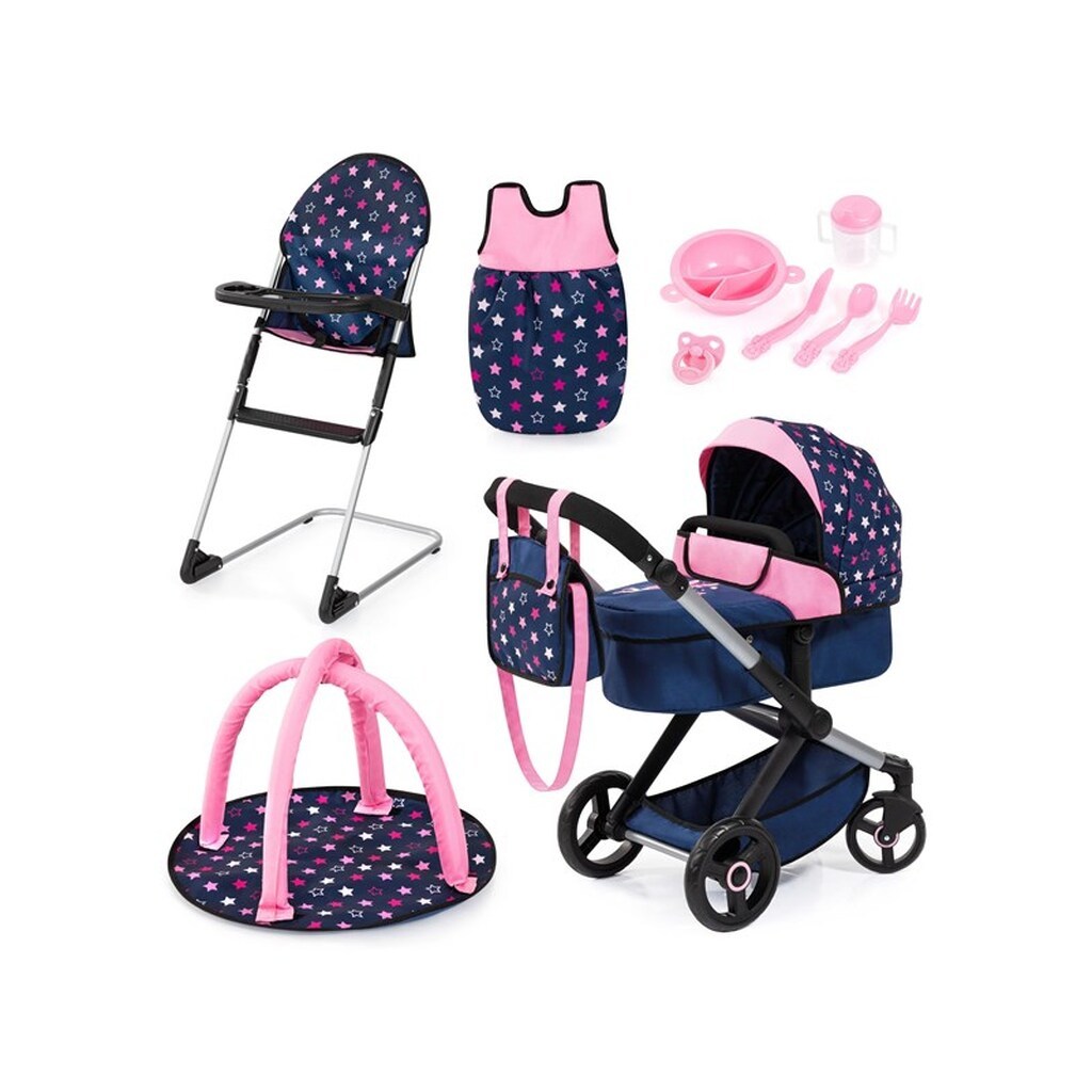 Bayer Design Doll&apos;s Pram Xeo Deluxe Set - Navy (17016AD)