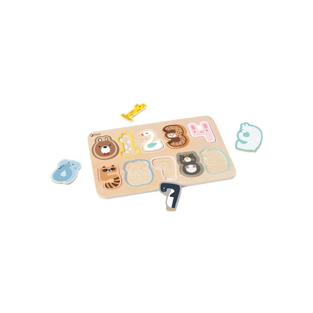 Classic World Wooden Number Puzzle 10 pcs.