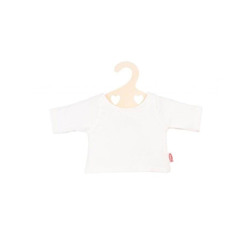 Heless Doll T-Shirt White on Clothes Hanger size 35-45 cm