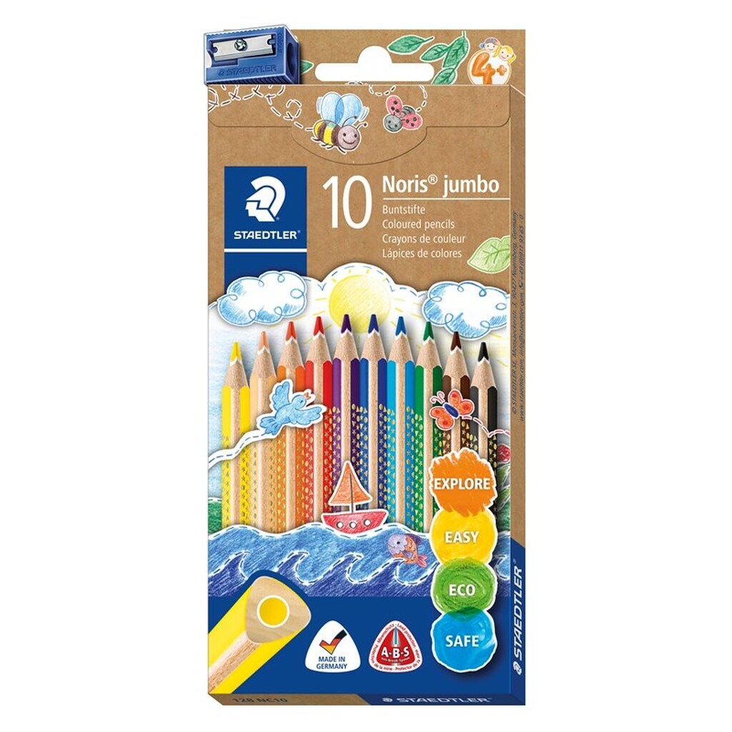 Staedtler NORIS JUMBO FARVEBLYANT 10 ASS