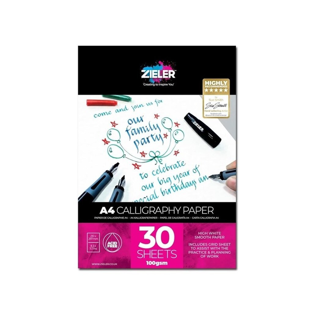 Zieler Kalligrafiblok A4 30 ark 100g.