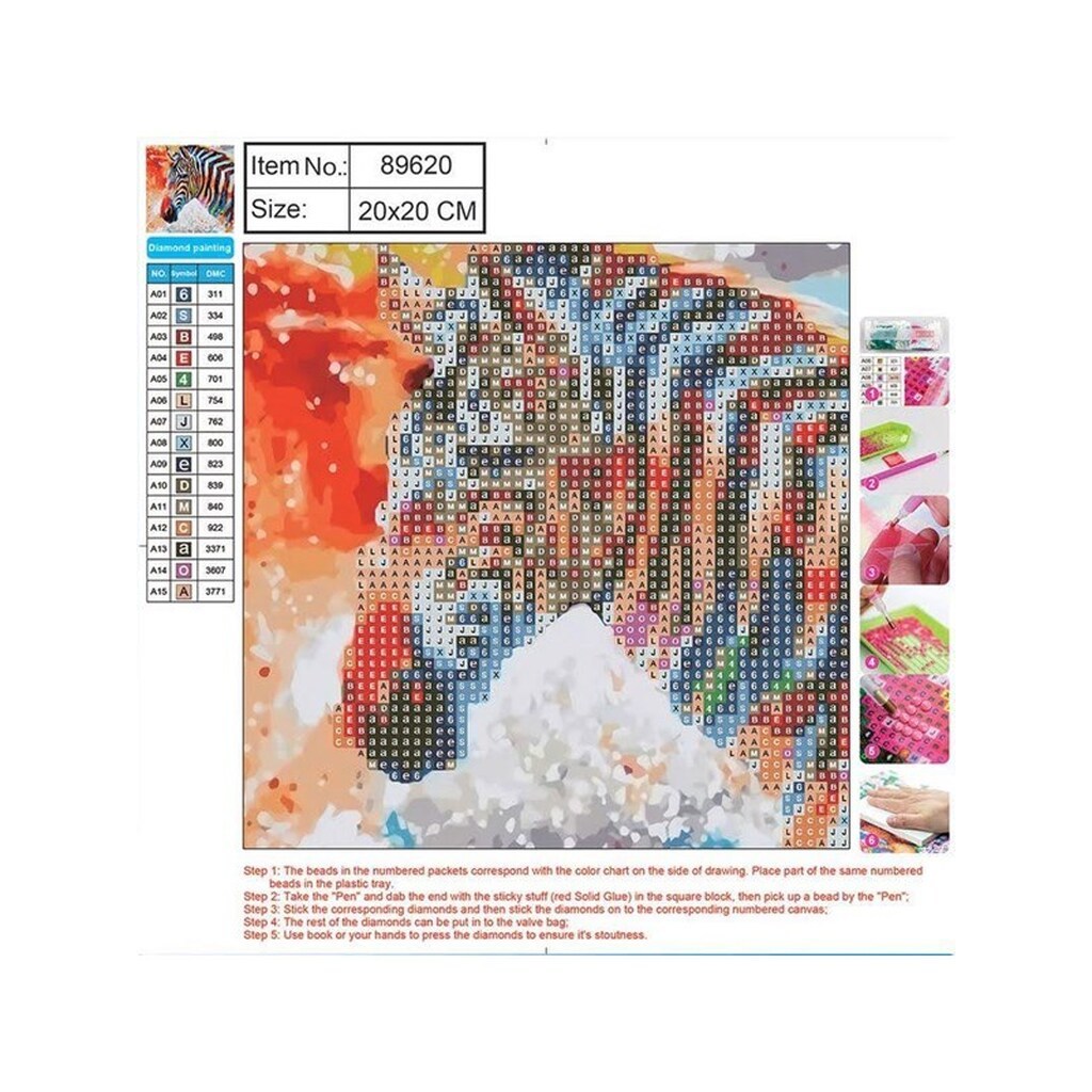 CENTRUM Diamond Painting 20*20cm. Zebra