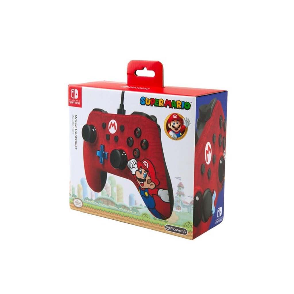 PowerA Wired Controller Mario - Red/Black - Wired Controller - Nintendo Switch