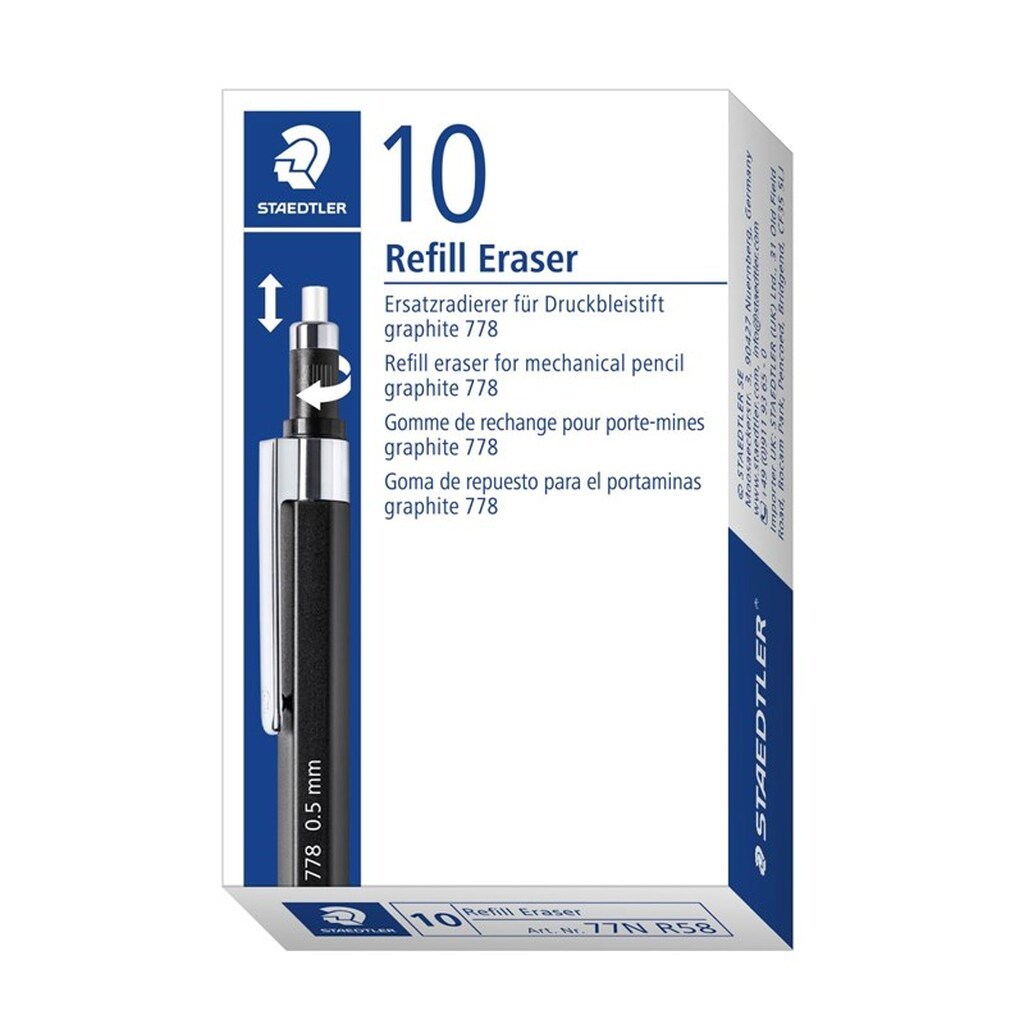 Staedtler VISKELÆDER REFILL TIL STIFTBLYANT 778, 10 ÆSKER Á 10 STK