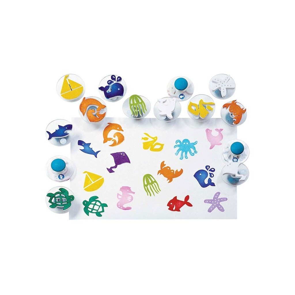 Colorations - Easy Grip Sea Life Stamps 14pcs.
