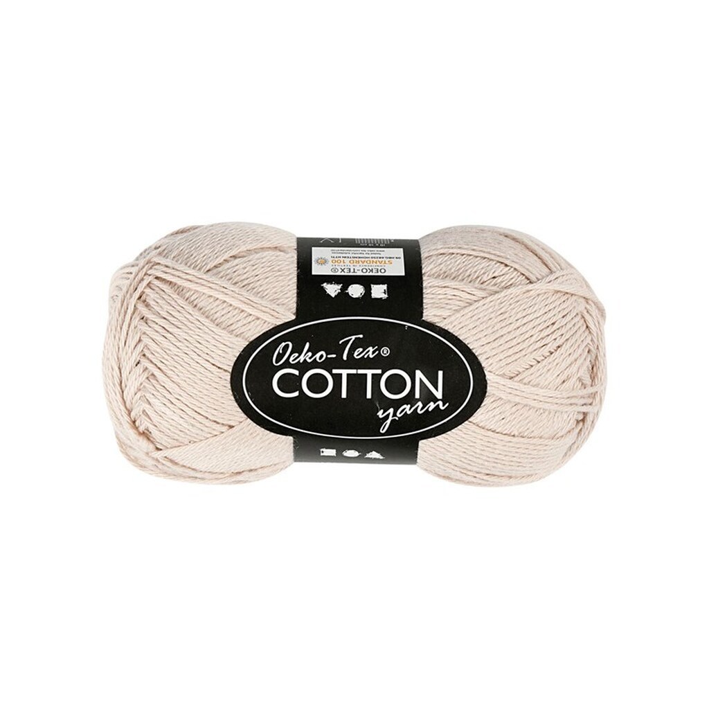 Creativ Company Cotton yarn Sand colour 50gr 170m