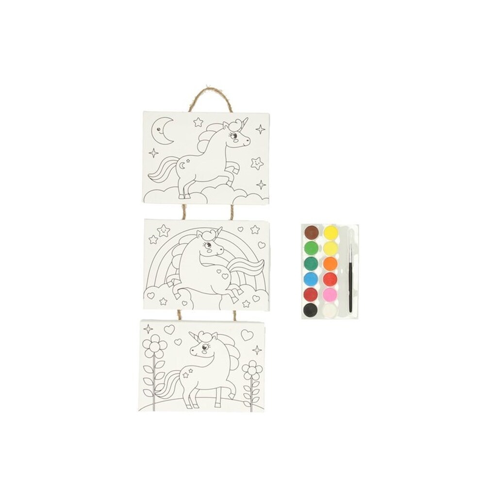 Wins Holland Canvas Paintings On Rope - Unicorn 3 pcs