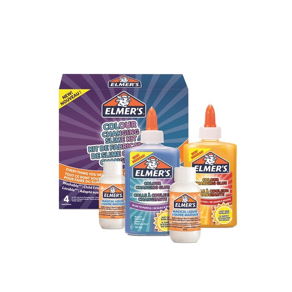 Elmer&apos;s Colour Changing Slime Kit | Sæt med 4 dele