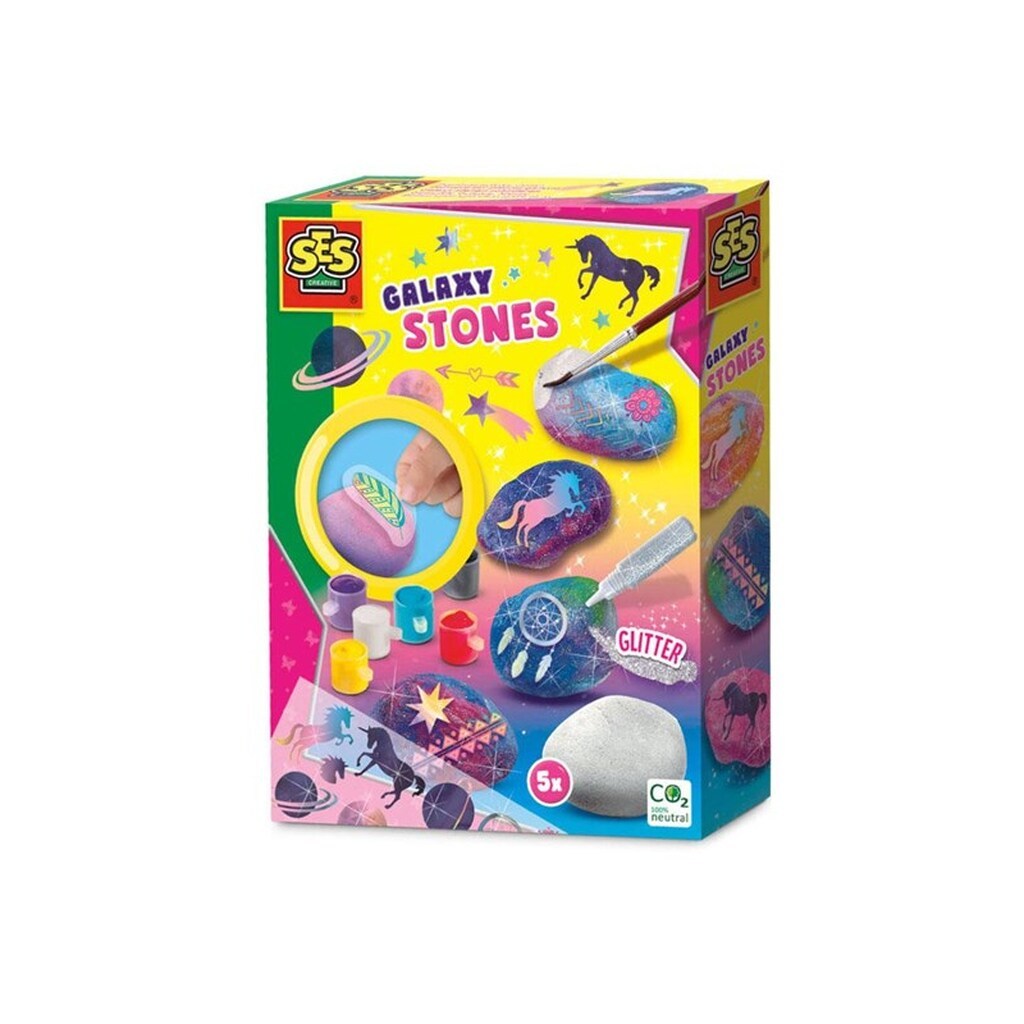 SES Creative Galaxy Stone Painting