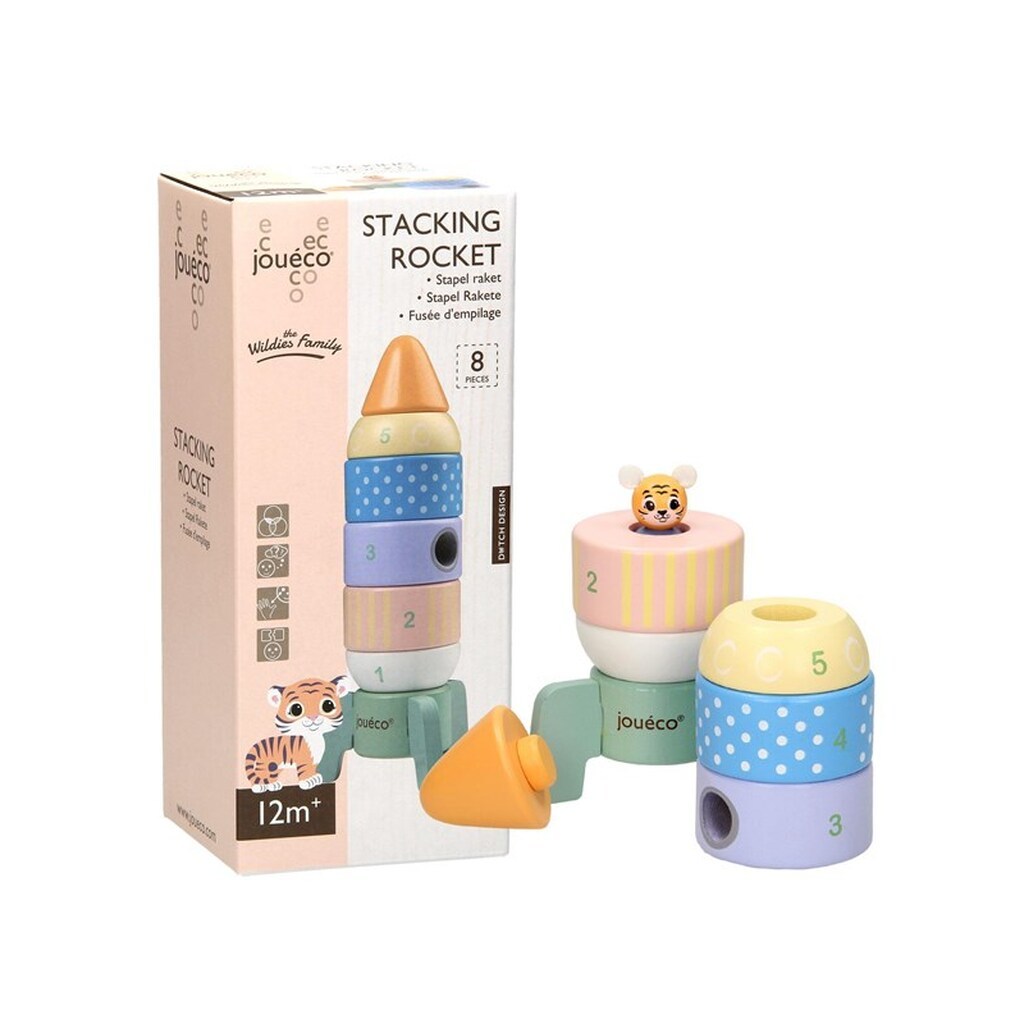 Joueco Wooden Stack Rocket
