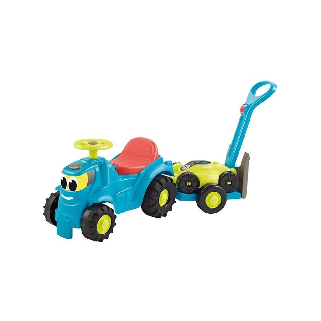 Ecoiffier Tractor with Trailer and Lawn Mower