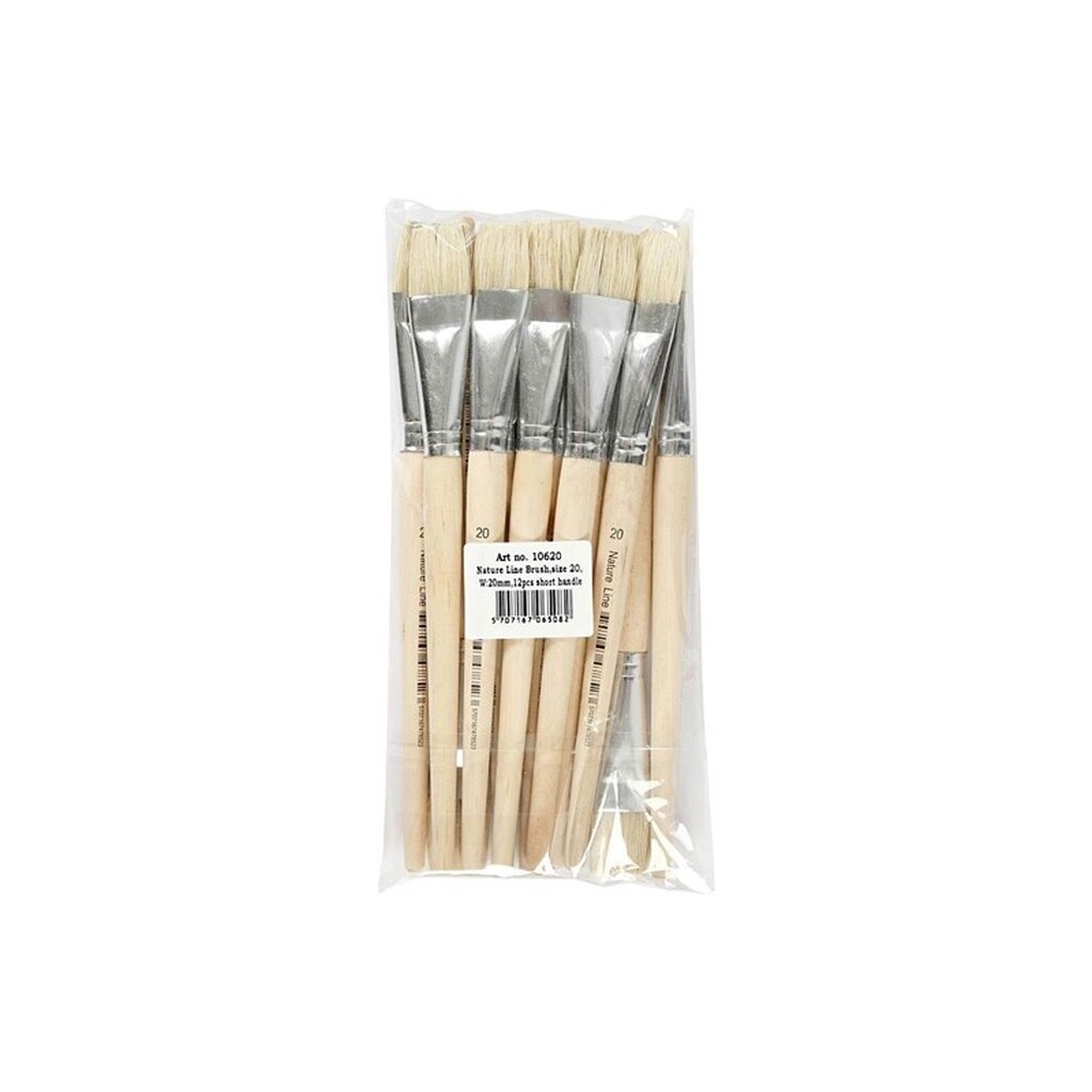 Creativ Company Wooden brushes - Nr. 20 Short handle 12pcs.