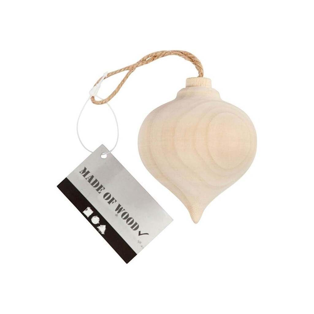 Creativ Company - Pendant Pointed Wooden Christmas Ball