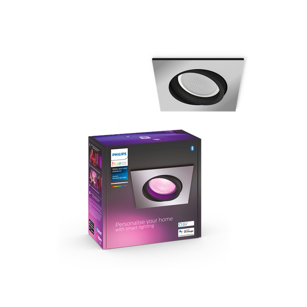 Philips Hue Centura Indbygningsspot Firkantet - Aluminium