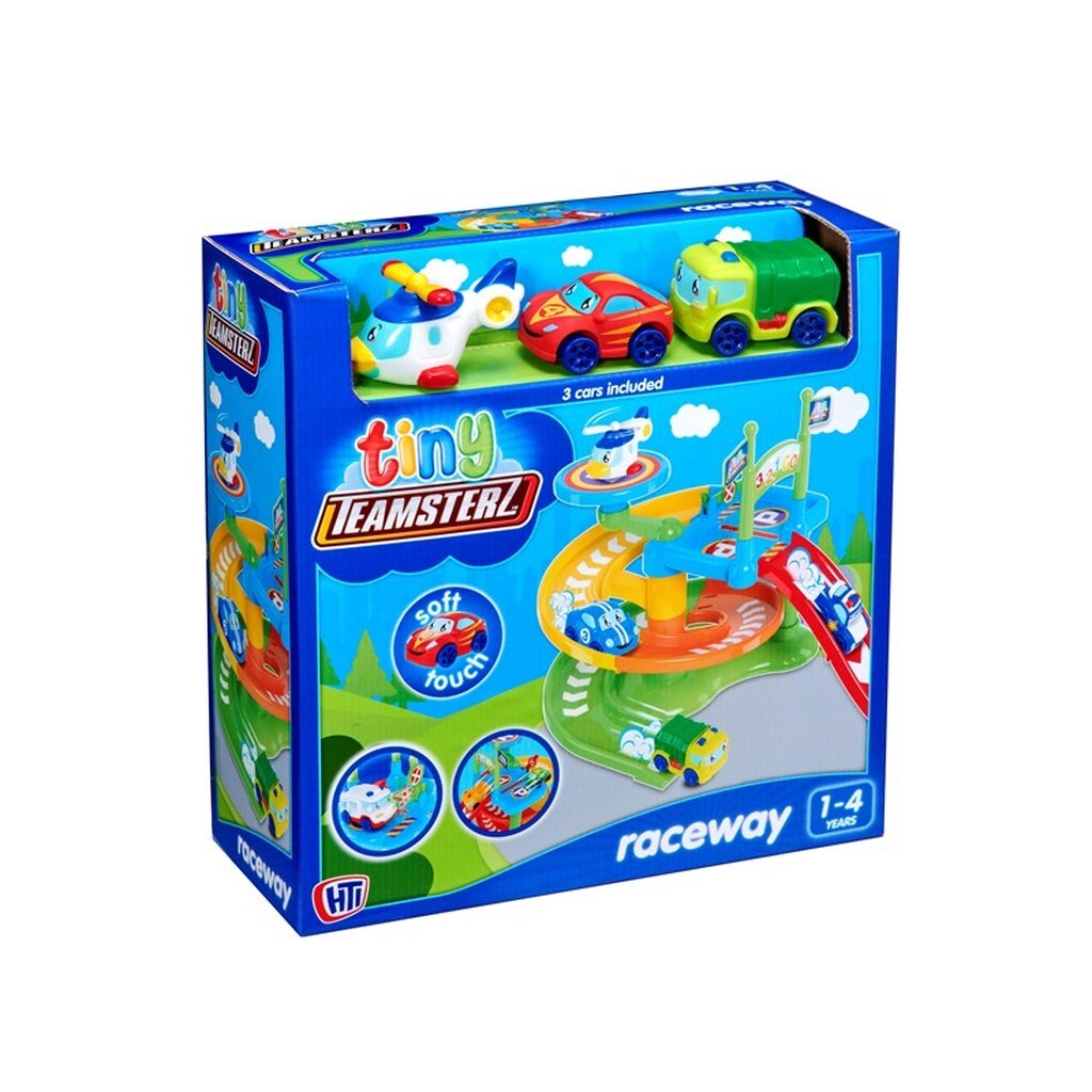 Teamsterz Tiny  Raceway and 3 toy cars