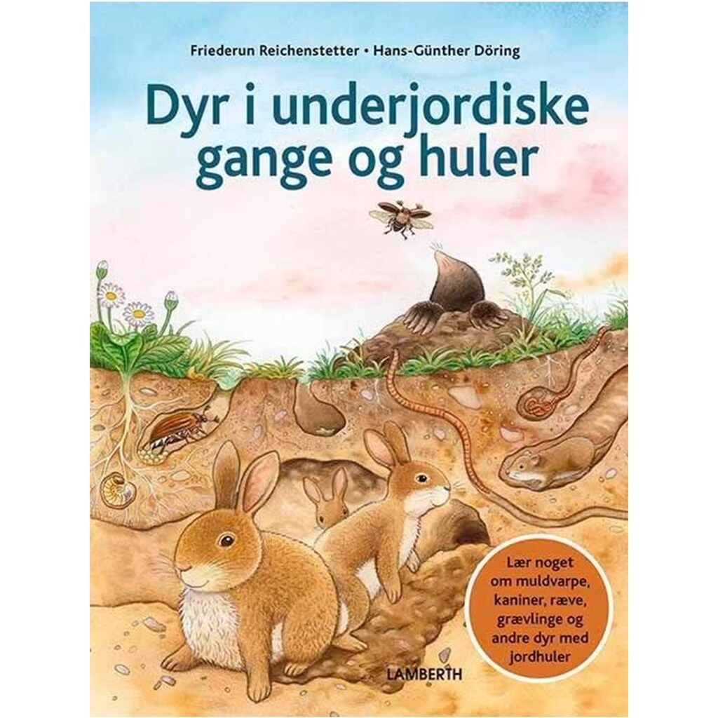 Dyr i underjordiske gange og huler - Børnebog - hardcover
