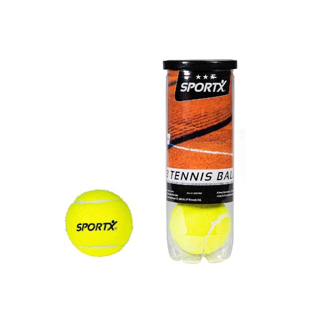 SportX Tennis Balls in Tube 3 pcs.