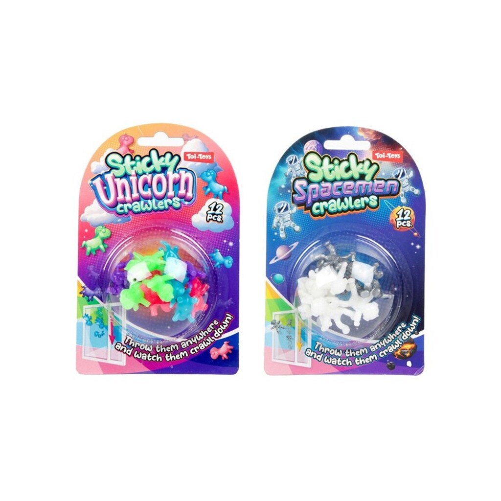 Toi-Toys Fun Mini Window Crawlers Unicorn or Astronaut 12pcs.