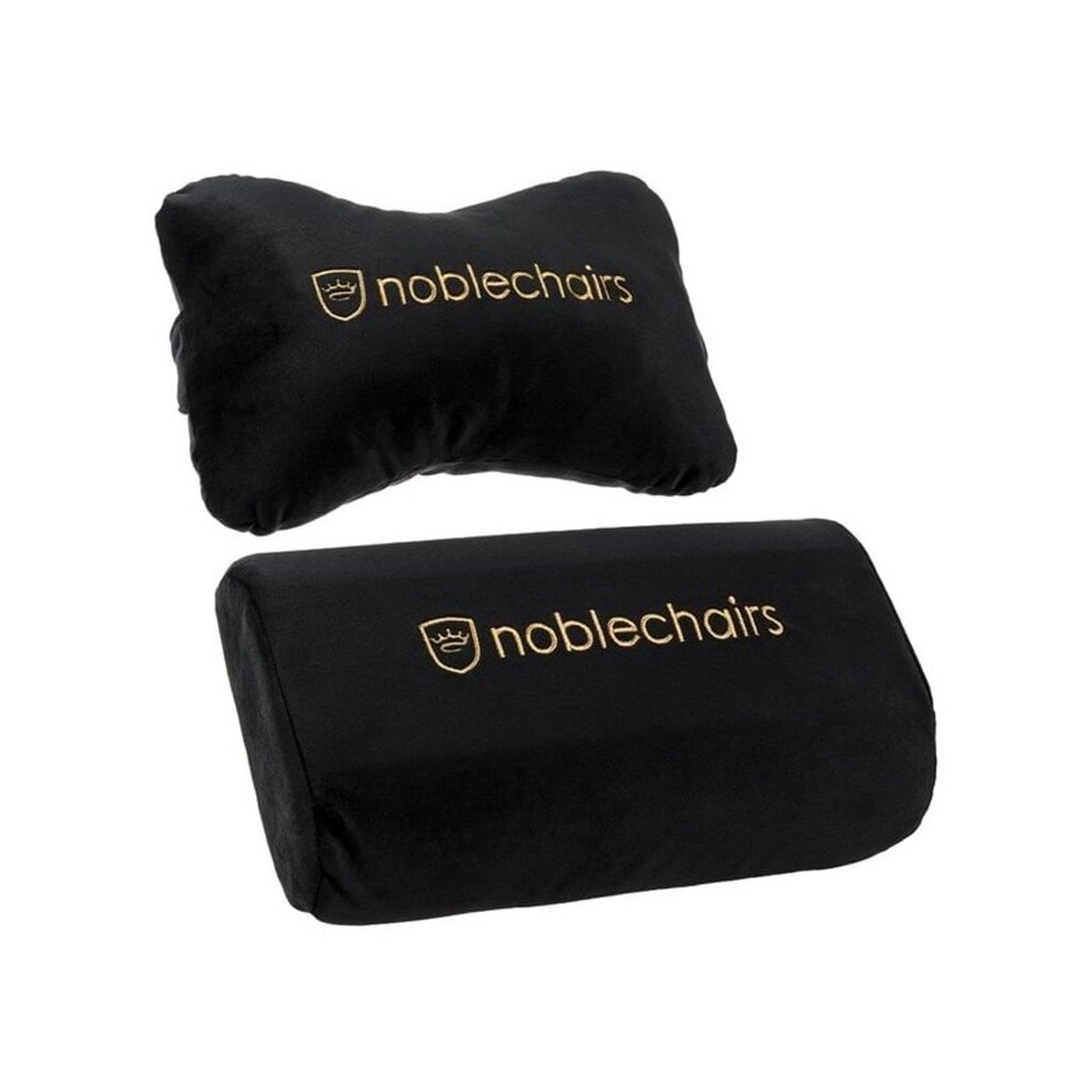 noblechairs Pillow-set for EPIC/ICON/HERO - Black/Gold - Sort / Guld - Stof