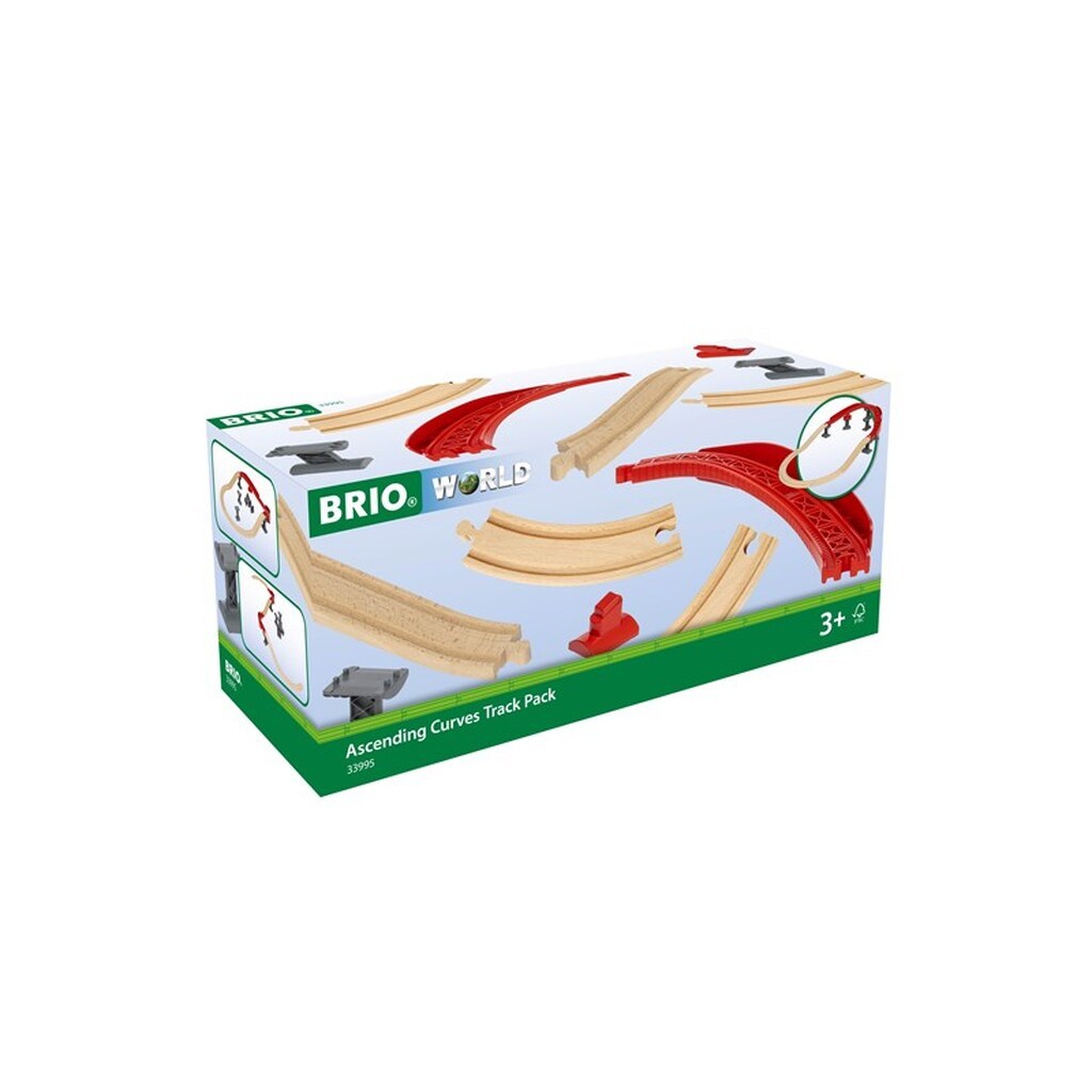 Brio Pakke med hævede, buede skinner