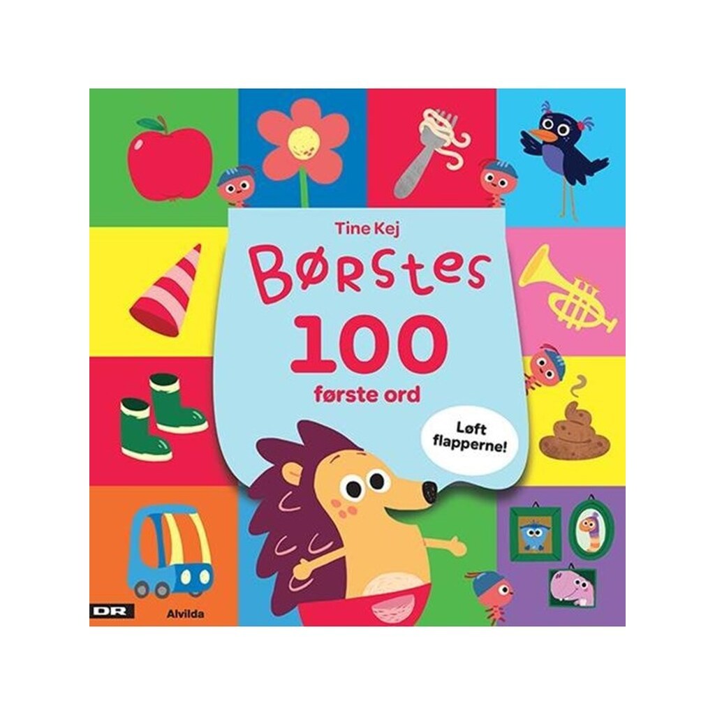 Minisjang - Børstes 100 første ord - Løft flappern - Børnebog - Papbog